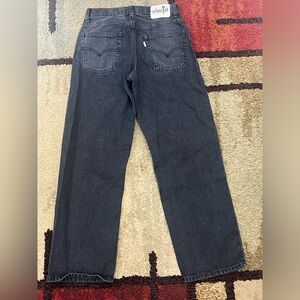 Levi's SilverTab Stay Loose Jeans Boys Size 14 27x29 Big Kids Black Faded Denim